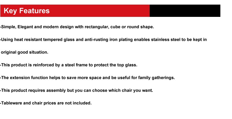 最新モデルガラステーブル高光沢拡張可能なダイニングテーブルセット仕入れ・メーカー・工場
