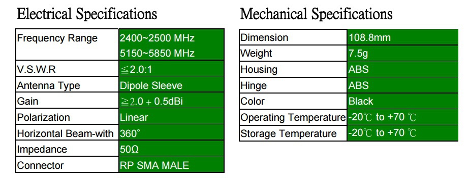 ダイポール5.8ghz2.4ghzのrpsma男性のダイポールアンテナワイヤレス仕入れ・メーカー・工場