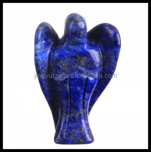 自然な半貴石の石の彫刻の置物クリスタルハンドレイキヒーリングチャクラ石彫刻が施された天然天使の工芸品問屋・仕入れ・卸・卸売り