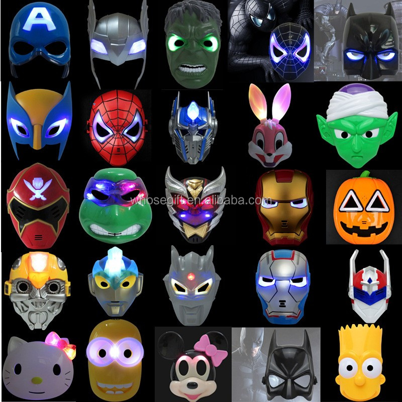 人気のledコスプレアベンジャーズスパイダーマンアイアンマンハルクバットマンキャプテンアメリカスーパーヒーローマスク仕入れ・メーカー・工場
