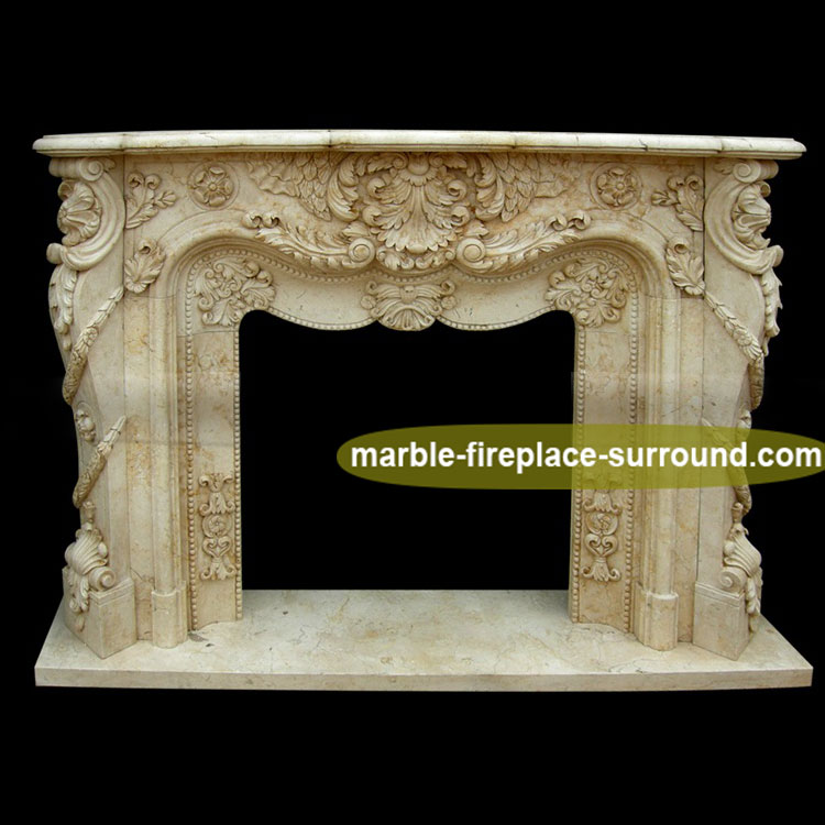 Marble Fireplaces Classic Lovely Floral Tuscan Old World Design