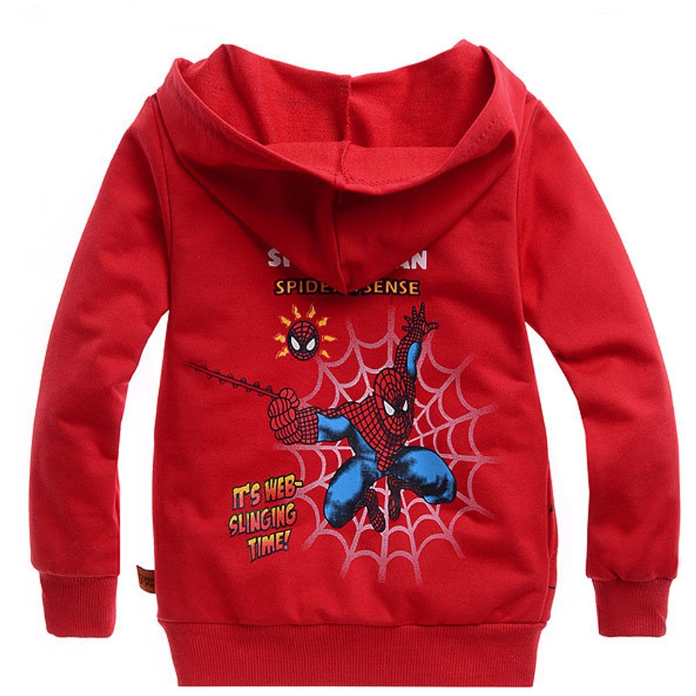 空白のプルオーバーパーカー高品質の子供の卸売ファッション版画とスパイダーマンデザインプルオーバーパーカー仕入れ・メーカー・工場