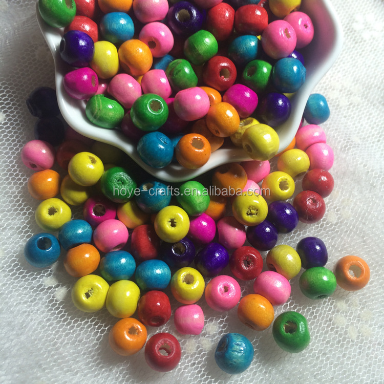 Neon Color Round Wood beads.jpg