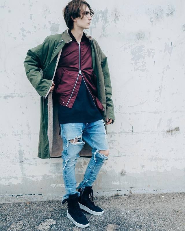 CP-7男性のハイストリート破壊されたジッパートレンドセッターすべてマッチジーンズ高品質仕入れ・メーカー・工場