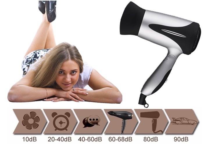 Travel 1200W 2 Speed Settings Mini household Foldable Hair Drier Manufactur hotel ionic hair dryer