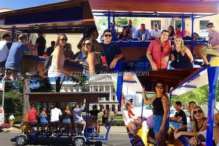Electric Mobile Beer Bike Party Electric Bicycle for 15 Seater