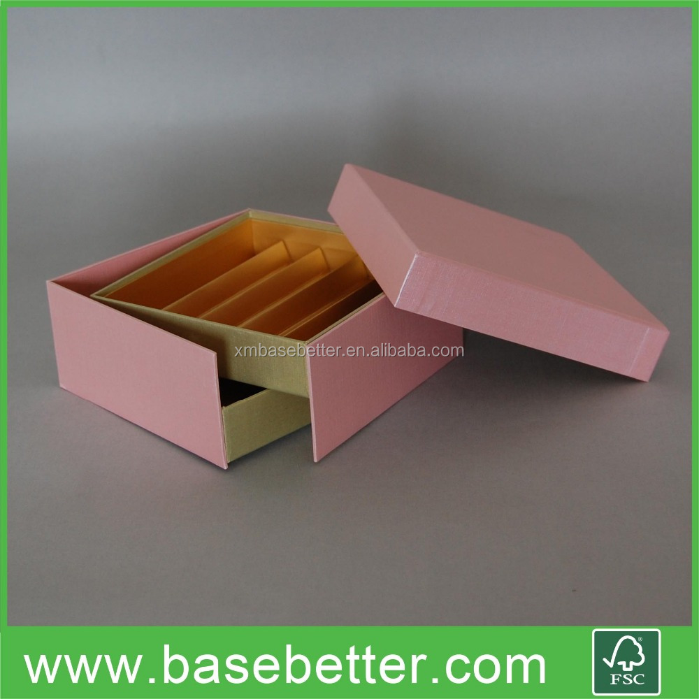 empty chocolate gift packing box for wedding invitation