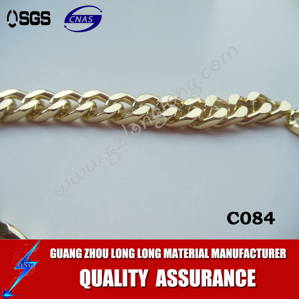 aluminum gold curb chain/ aluminum twisted curb chain/ aluminum