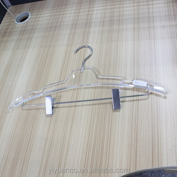 透明なアクリルのハンガークリップ付き/アクリルハンガー問屋・仕入れ・卸・卸売り
