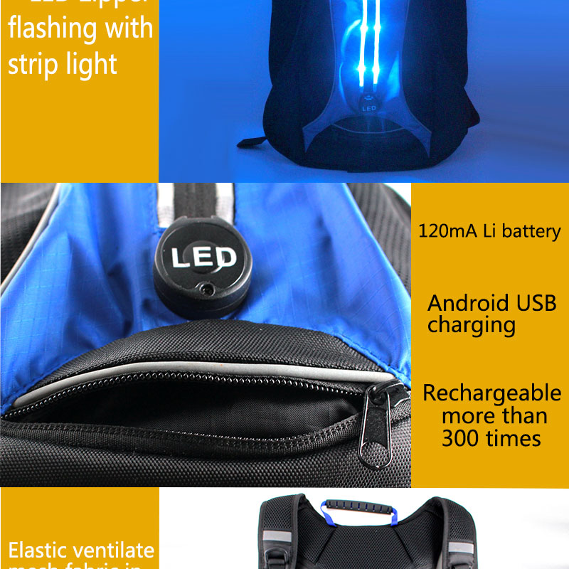 バッグを旅行するledライトアップ光るpacksackサイクリング用bycicle仕入れ・メーカー・工場
