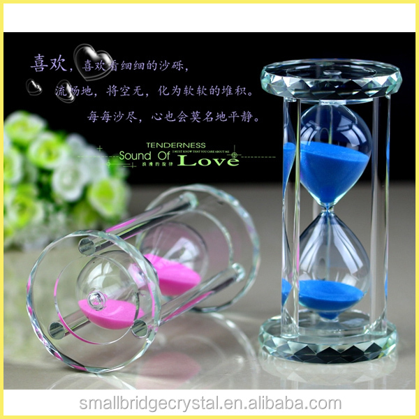 安いクリスタルガラス砂のクロックタイマー砂時計砂時計sb-sl020誕生日のための問屋・仕入れ・卸・卸売り
