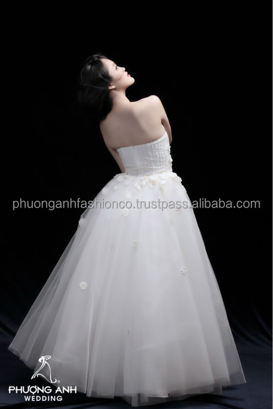 新しいスタイルpa10-232手- 作られたフラワービーズのウェディングドレスの花嫁衣装問屋・仕入れ・卸・卸売り