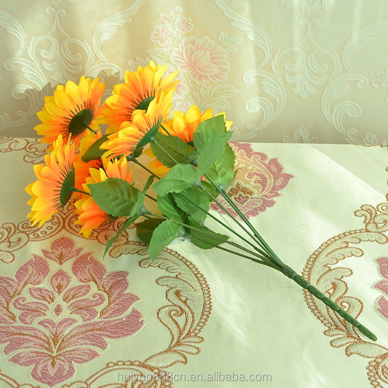 高品質の安い7ヘッドテーブル造花卸売り装飾的な絹の布仕入れ・メーカー・工場