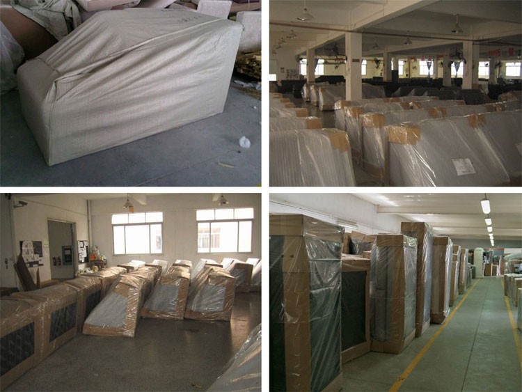 新しいスタイル生地革張りダブルベッド寝室用家具仕入れ・メーカー・工場