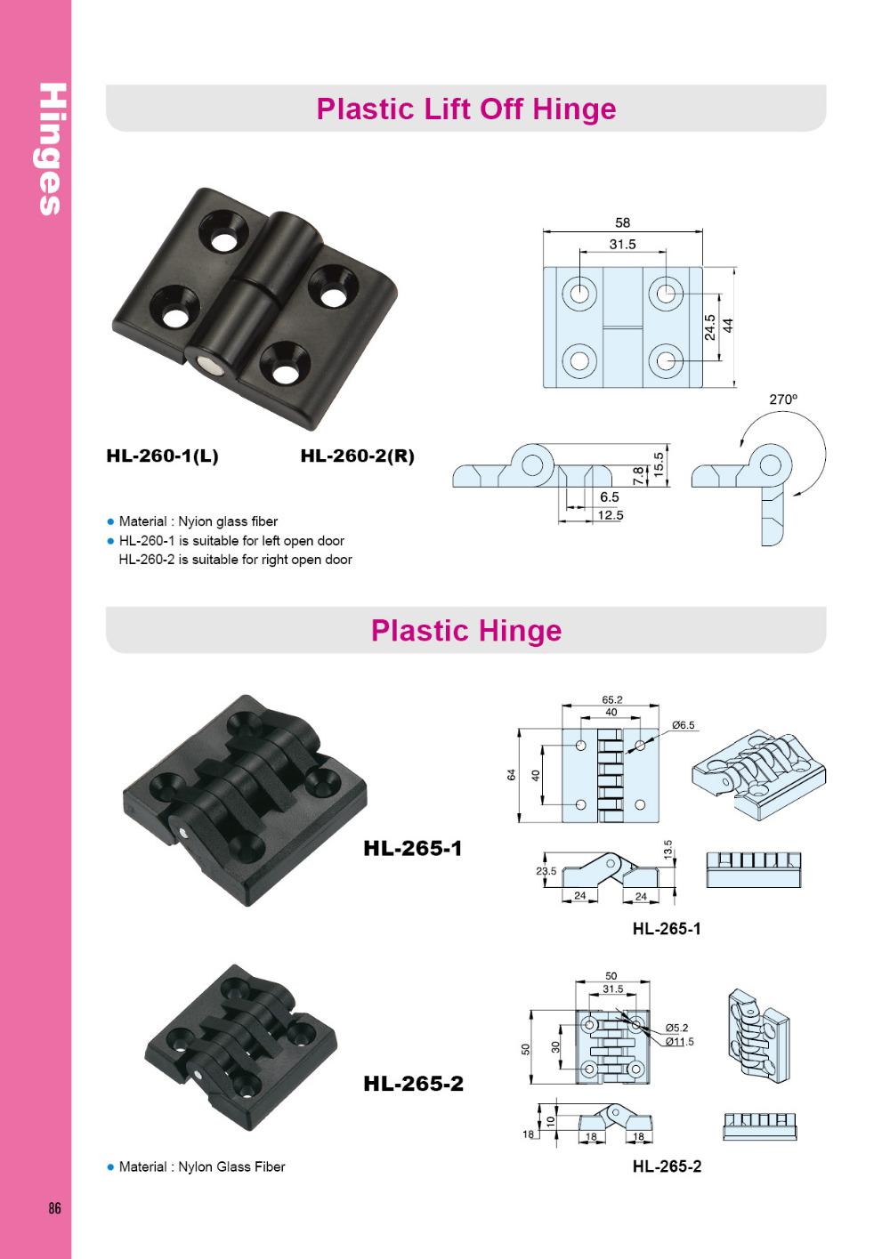 開いたままhl-260-1アプリケーションのプラスチック扉キャビネットヒンジドア 問屋・仕入れ・卸・卸売り