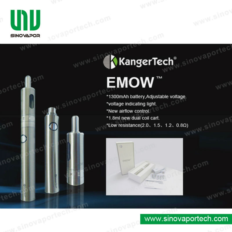 2014 Newest Kanger Emow kit kangertech emow starter kit emow mega with 1300mah high capacity battery