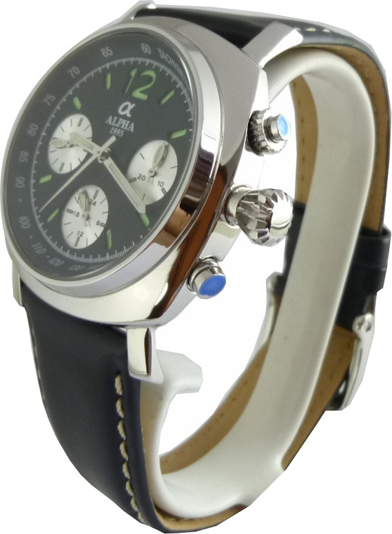 Leather Band Mechanical Chronograph Watch - Buy Leather Band Mechanical