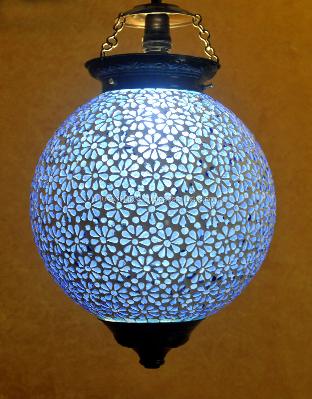 エレガントなヴィンテージ装飾的なインドのガラスの天井のランプ、 卸売業者の装飾的なガラスのペンダントランプ問屋・仕入れ・卸・卸売り