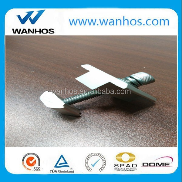 2016 aluminum clamps and fixtures for solar roof mounting