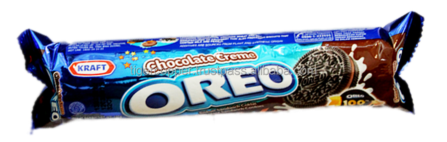OREO CHOCOLATE SANDWICH COOKIES STRAWBERRY CREME FLAVOR PACK 137G/OREO CHOCOLATE BISCUITS/OREO BISCUIT/OREO COOKIES