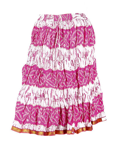 ethnic bandhej design cotton short skirt.jpg