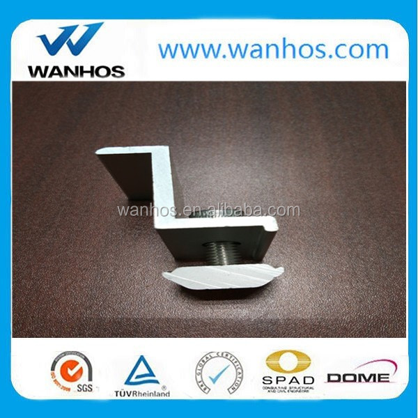 2016 aluminum clamps and fixtures for solar roof mounting