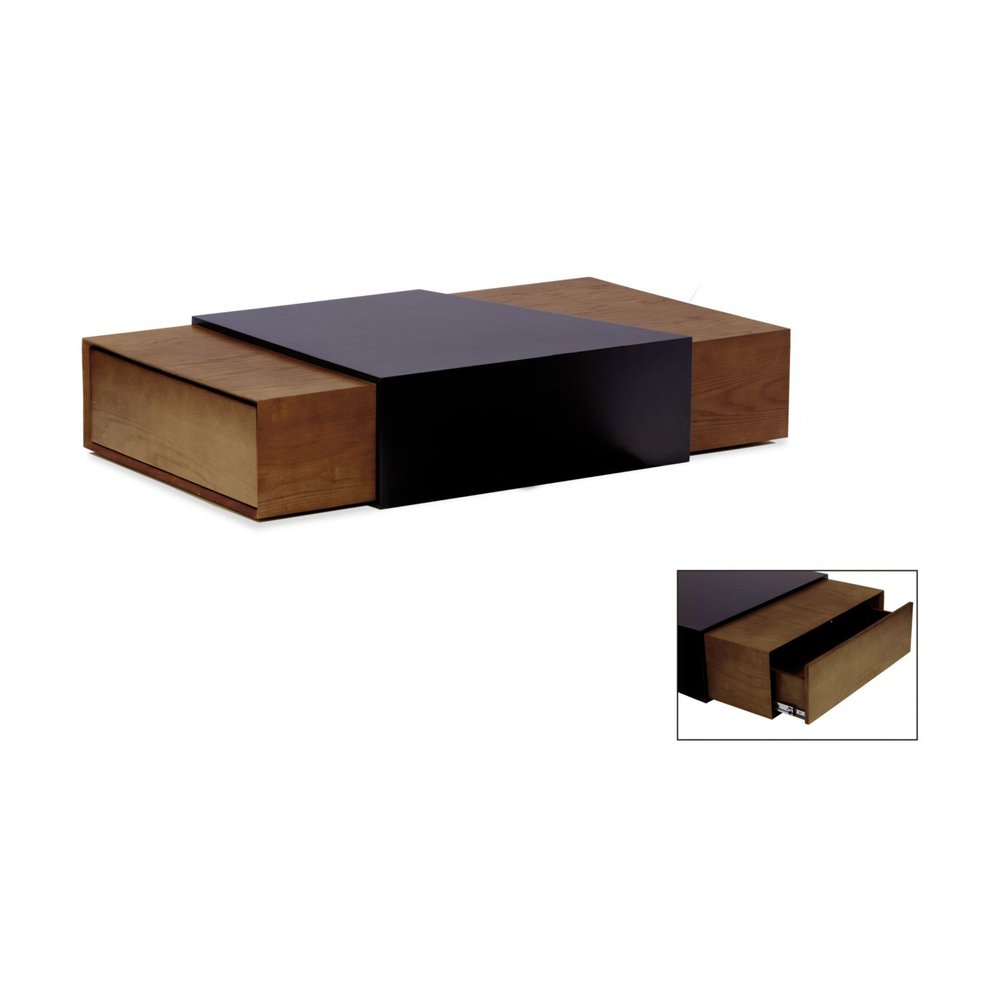 Woonkamer meubels houten tafel in het midden braziliaanse modern ...