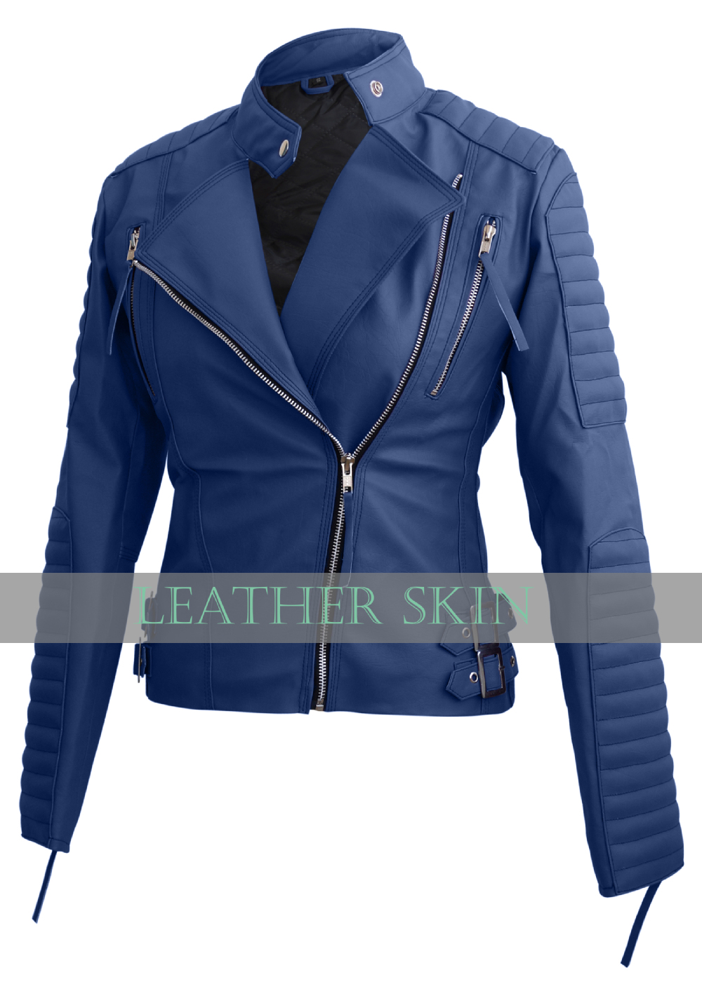 navy blue leather jacket women | Gommap Blog