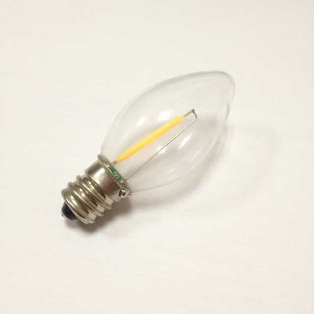 E12 1w 2200k C7 Dimmable Filament Led Bulb Etl C7 Led Filament Lamp