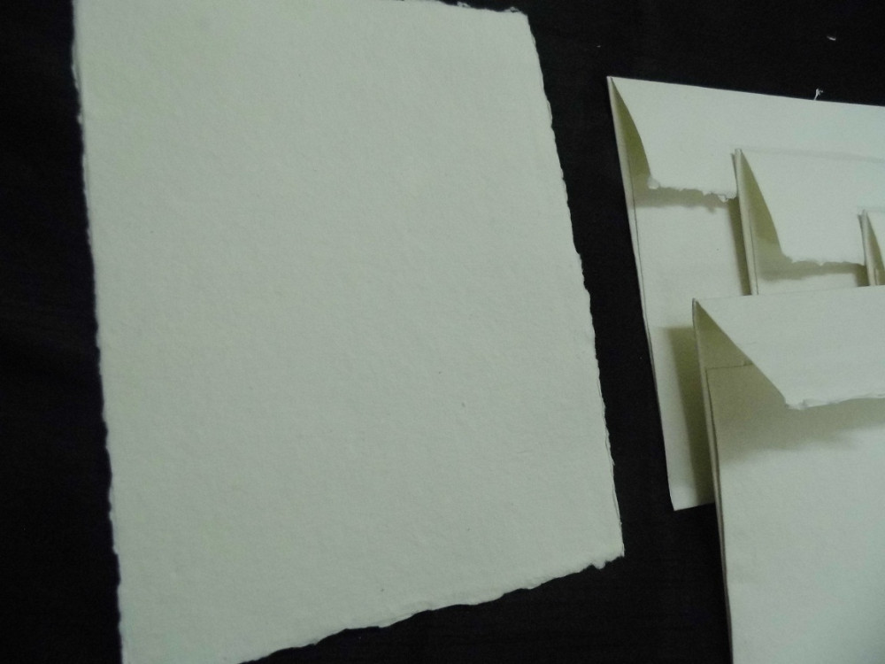 Handmade Papers With Deckle Edges In Custom Made Size Made From Cotton