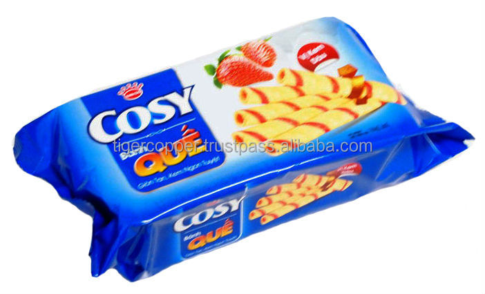 COSY WAFER ROLL WITH ORANGE CREAM FILLING BAG 160G