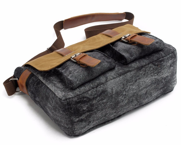 waxed canvas DSLR camera messenger bag (8).jpg