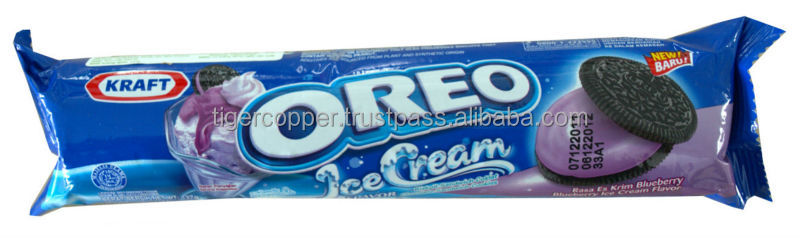 OREO CHOCOLATE SANDWICH COOKIES STRAWBERRY CREME FLAVOR PACK 137G/OREO CHOCOLATE BISCUITS/OREO BISCUIT/OREO COOKIES