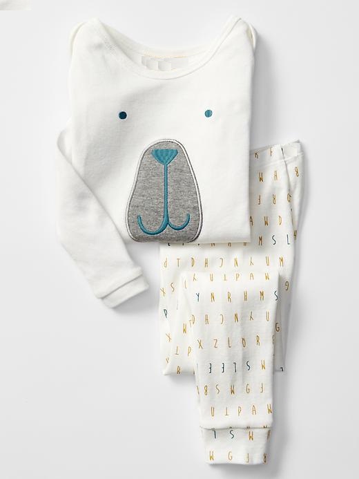 男の子のパジャマセットを持つモンスタートラックストライプ刺繍トップとパンツ仕入れ・メーカー・工場