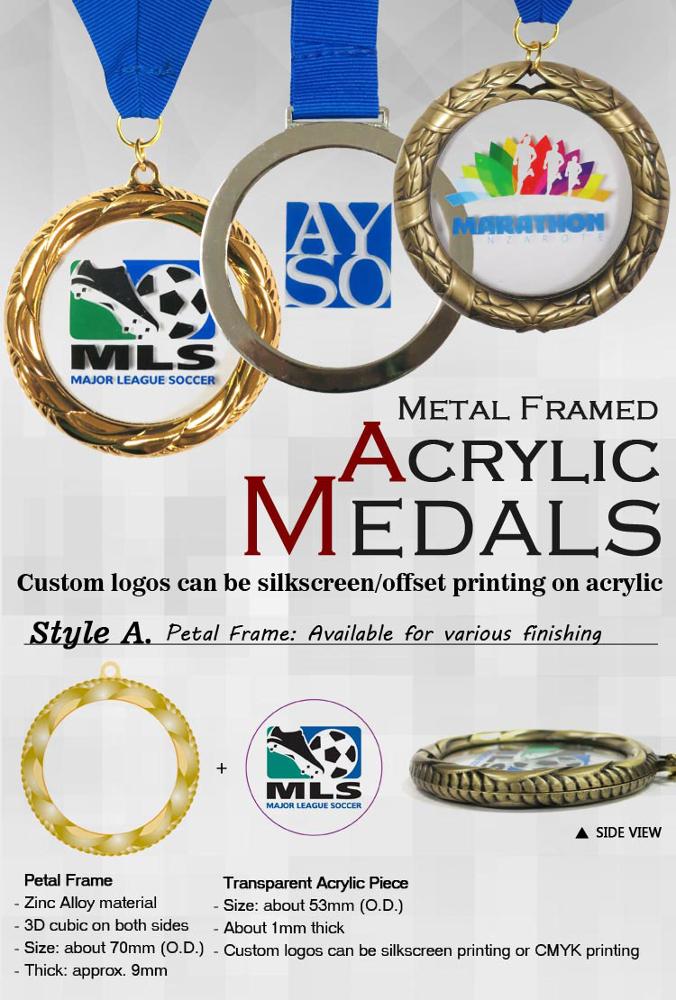 Novelty Custom Printing Personalized Cheap Acrylic Plastic Medal Buy