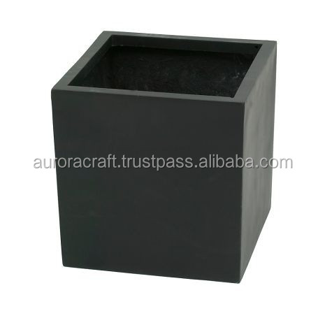 Polystone Cube Garden Planters Black.jpg