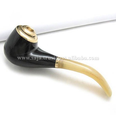 Buffalo horn tobacco pipe SHT-017.0.JPG
