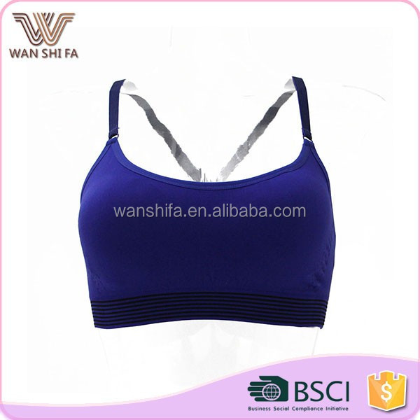 Nylon purple wholesale cheap yoga sports women sexy nude bra