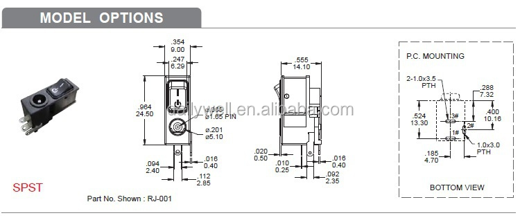 Dc Power Jack With Rocker Switch - Buy Dc Power Jack Rocker Switch,Dc