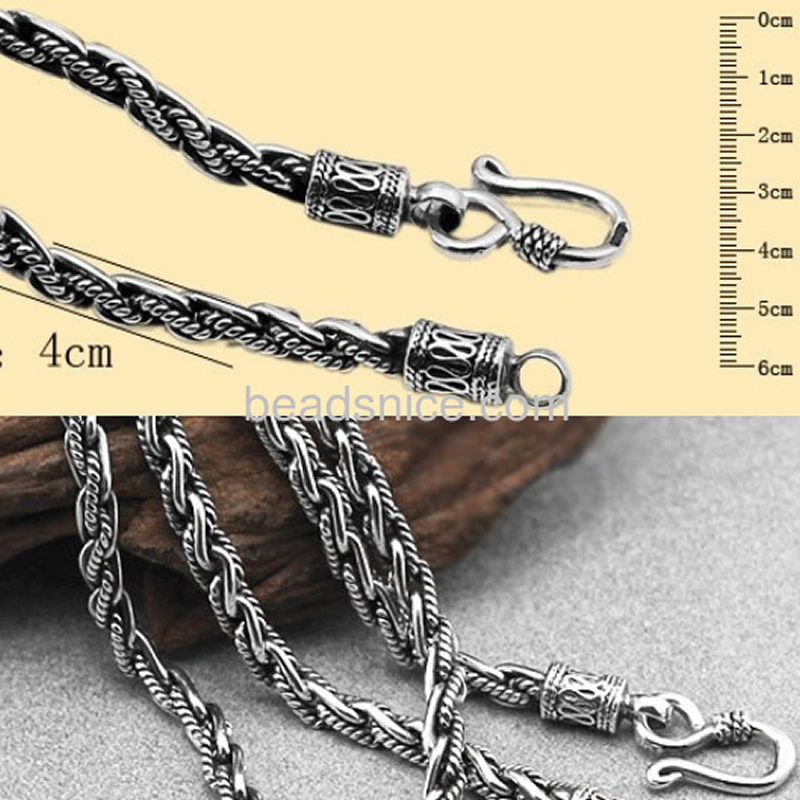 Beadsnice番号25623卸売シルバージュエリーメンズメンズシルバーチェーンネックレス問屋・仕入れ・卸・卸売り