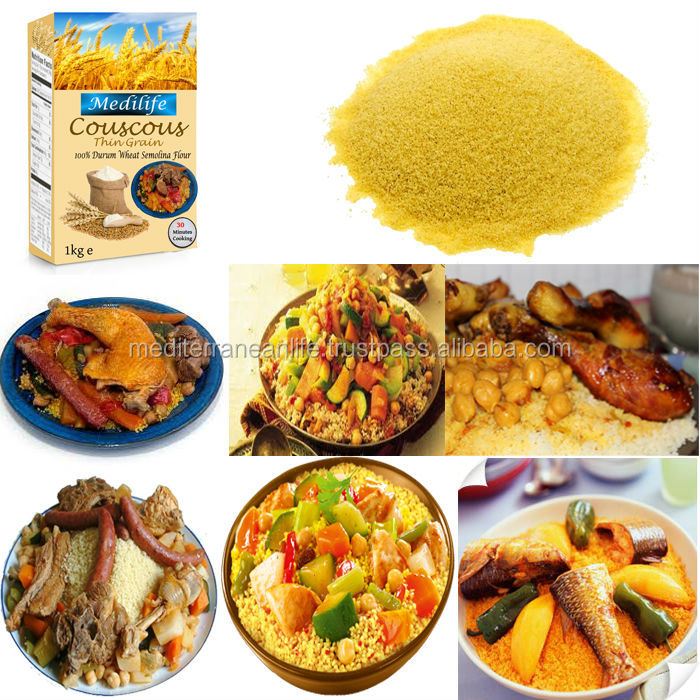 High Quality Durum Wheat Semolina Flour ,Thin Grain Couscous,Golden