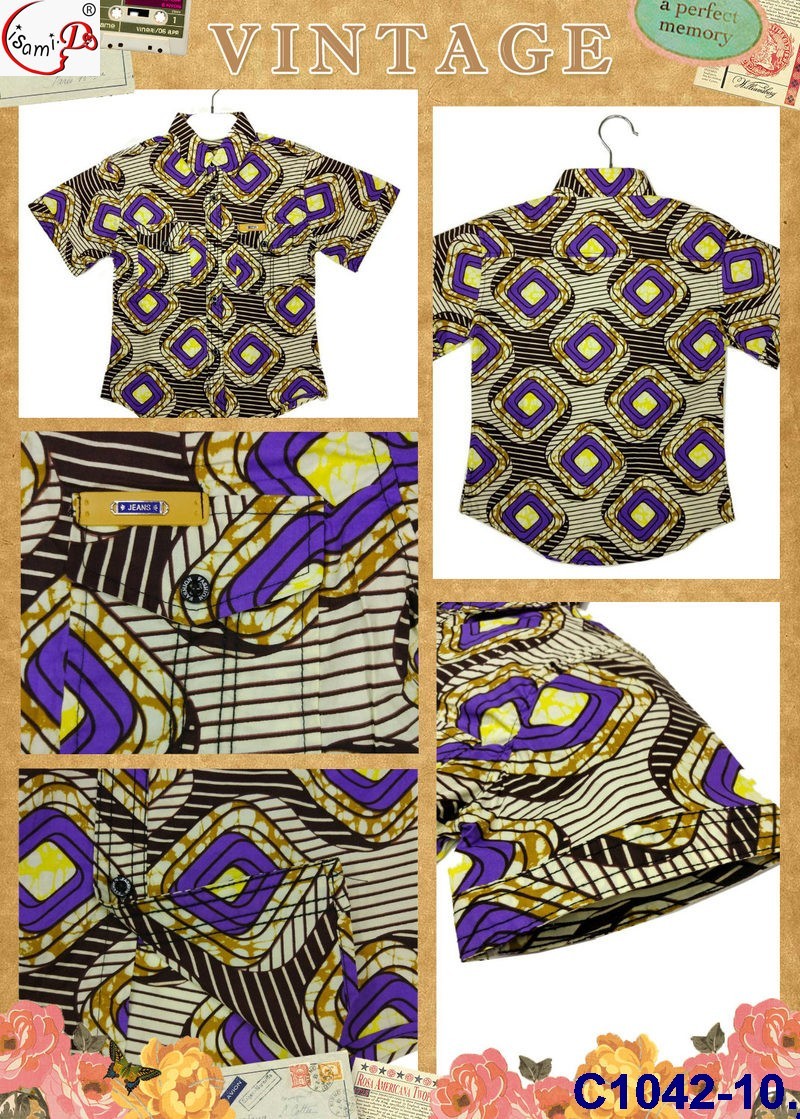 C1042月ベストセラー高品質カスタムプリントdashikiシャツ簡単洗浄緩い柔らかい快適なワックス布用子供仕入れ・メーカー・工場