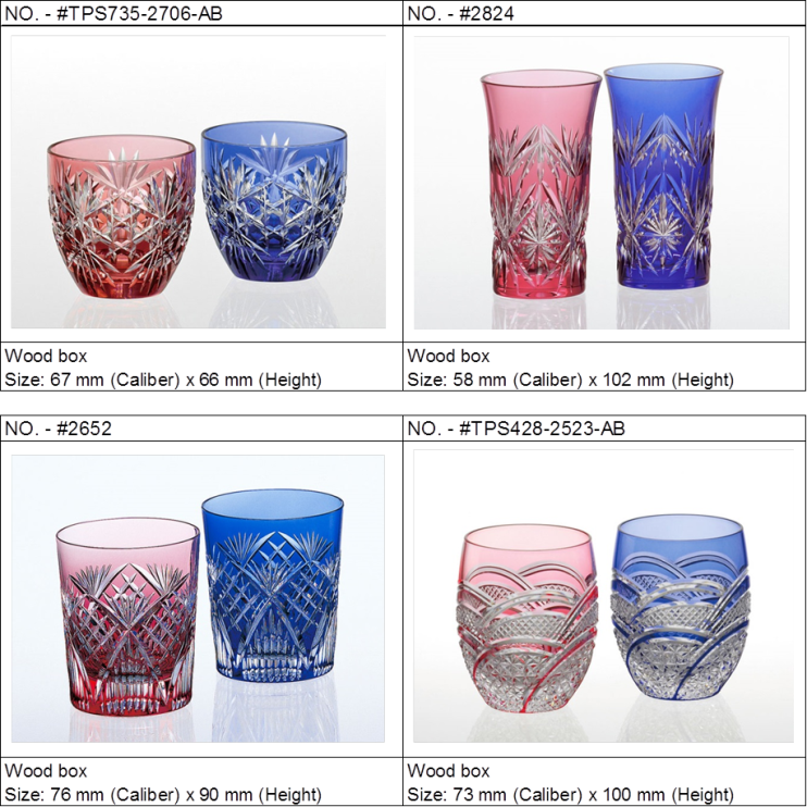 Top Quality And Premium Grade Japanese Crystal Glassware Made In Japan,At Available A Piece
