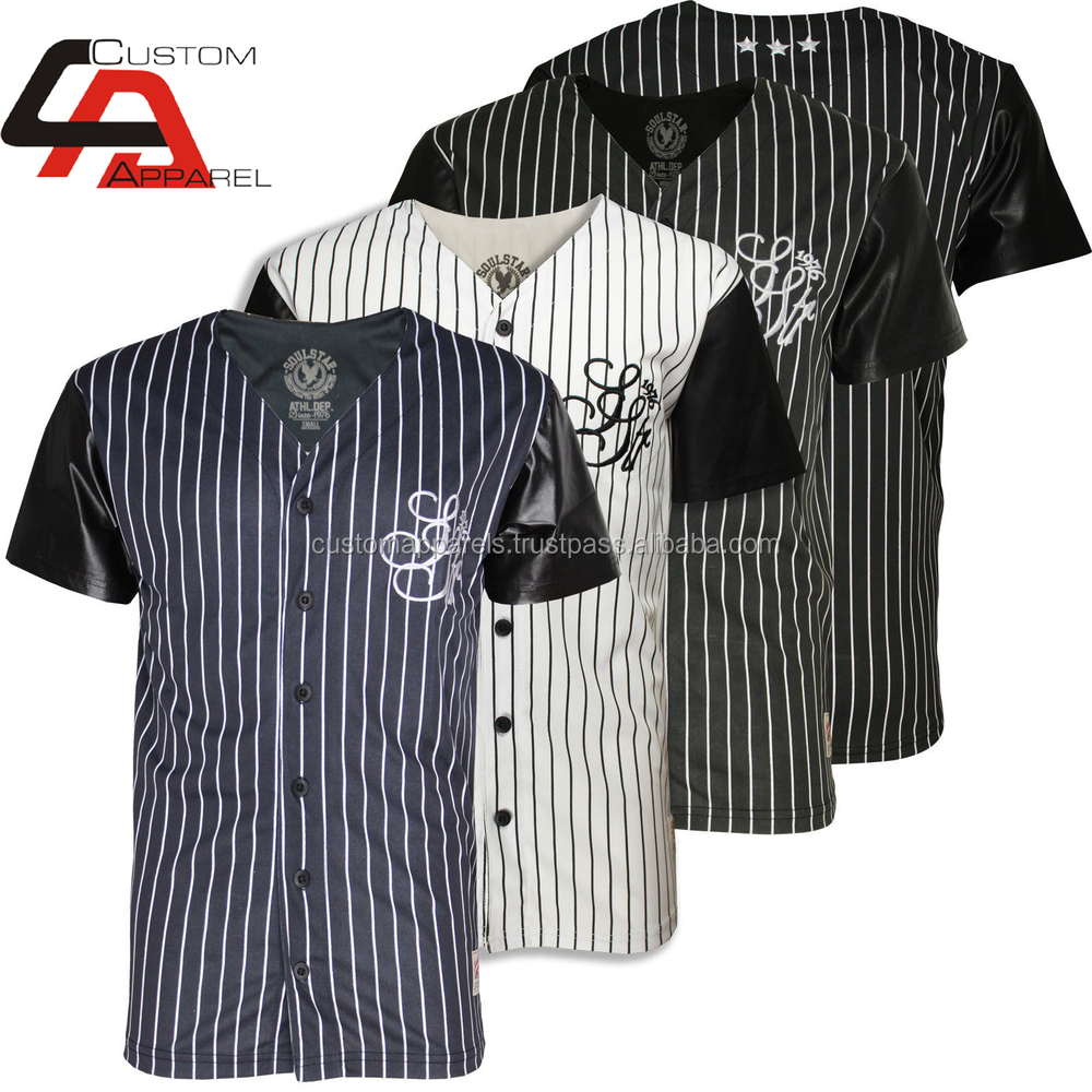 men's baseball jersey tops