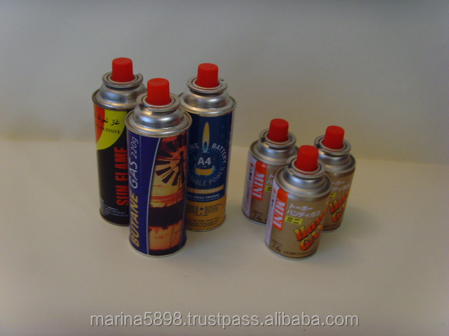 butane gas cartridge, butane gas canister, butane gas cyilinder