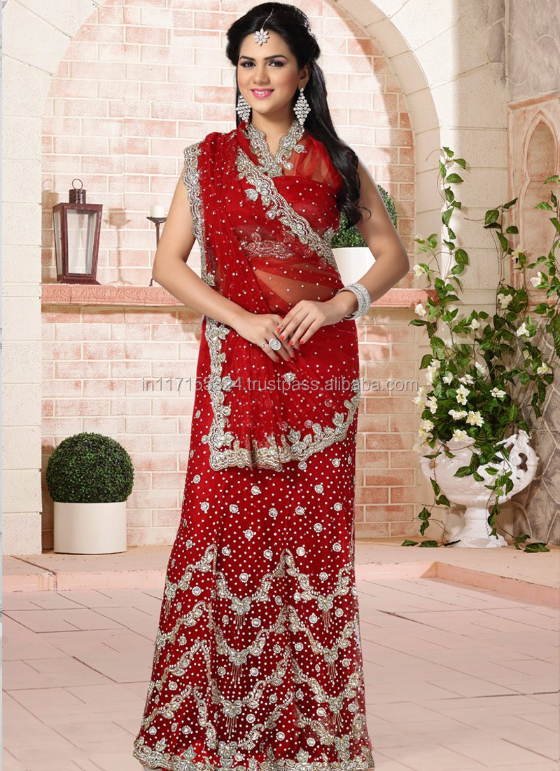 Embroidery Sarees Collection Heavy Lacha Lehenga Style Saree