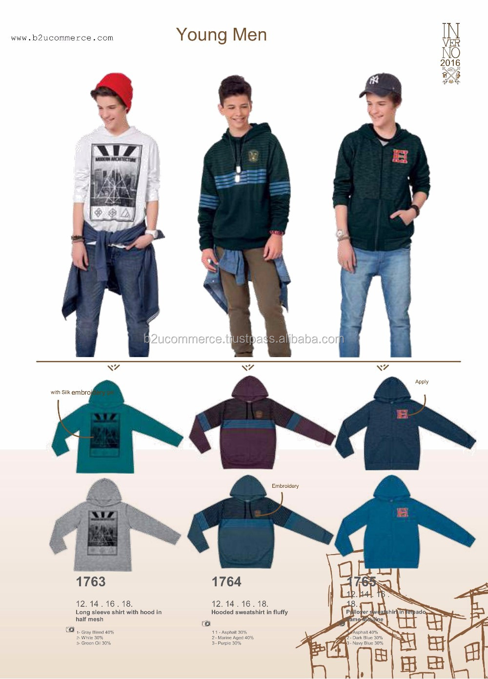 新しい衣類のための若い男のファッションの冬のコレクション2016fakini日常ホット仕入れ・メーカー・工場