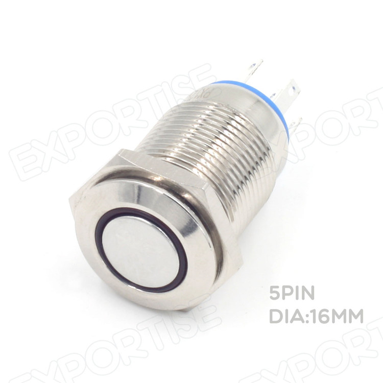 赤色ledプッシュボタン金属on/16mmled電源オフスイッチプッシュスイッチ仕入れ・メーカー・工場