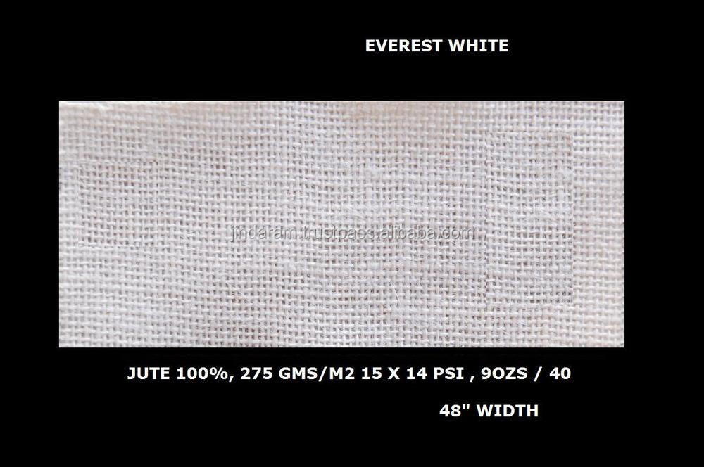 品質の白の色エベレストジュートラミネートファブリック漂白48問屋・仕入れ・卸・卸売り