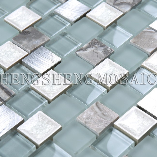 Hym16 aqua blauw glas mozaïek tegel, keuken mozaïek tegel voor ...